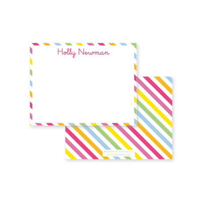 Rainbow Stripes Flat Note Card