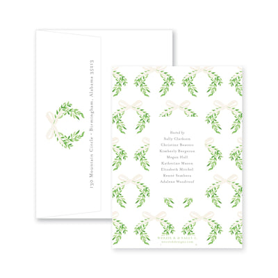 Sweet Bow With Greenery Baby Shower