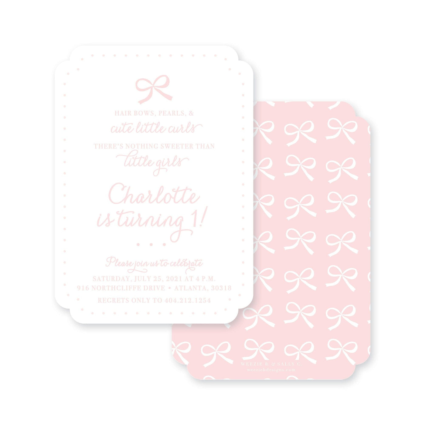 Weezie B. Designs | Sweet Bows Invitation