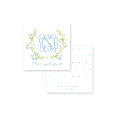 Sweet Watercolor Wreath Polka Calling Card
