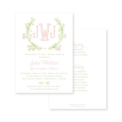 Sweet Watercolor Wreath Bridal Shower