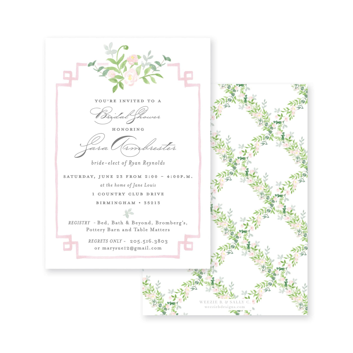 Floral Trellis with Eucalyptus Bridal Shower
