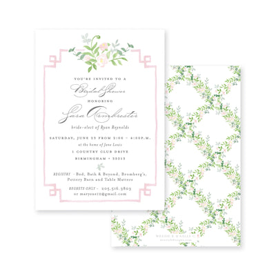Floral Trellis with Eucalyptus Bridal Shower