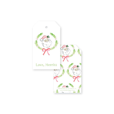 Vintage Santas Christmas Gift Tag
