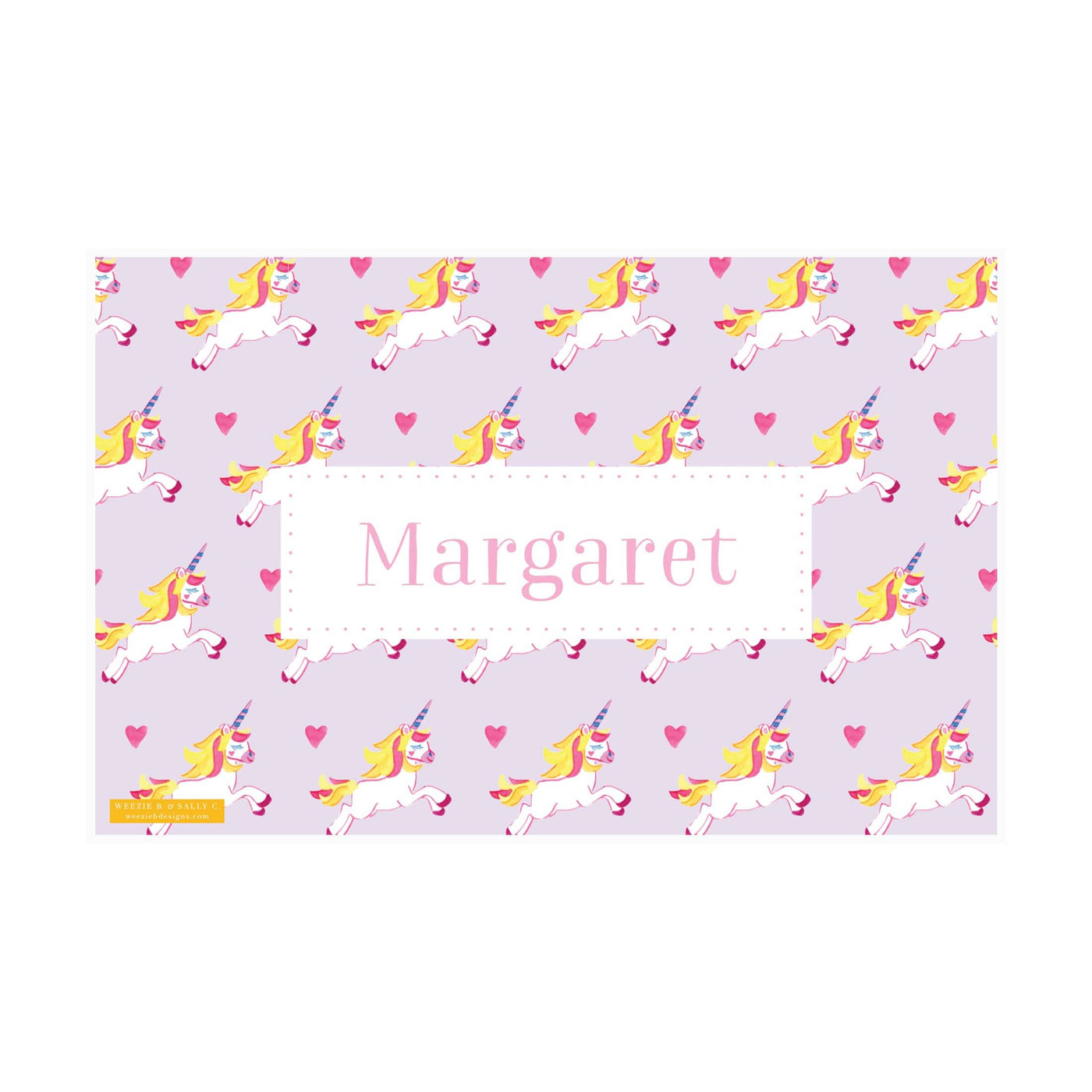 Unicorn Watercolor Placemat