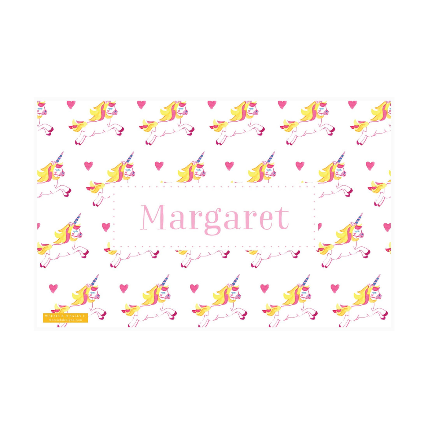 Unicorn Watercolor Placemat