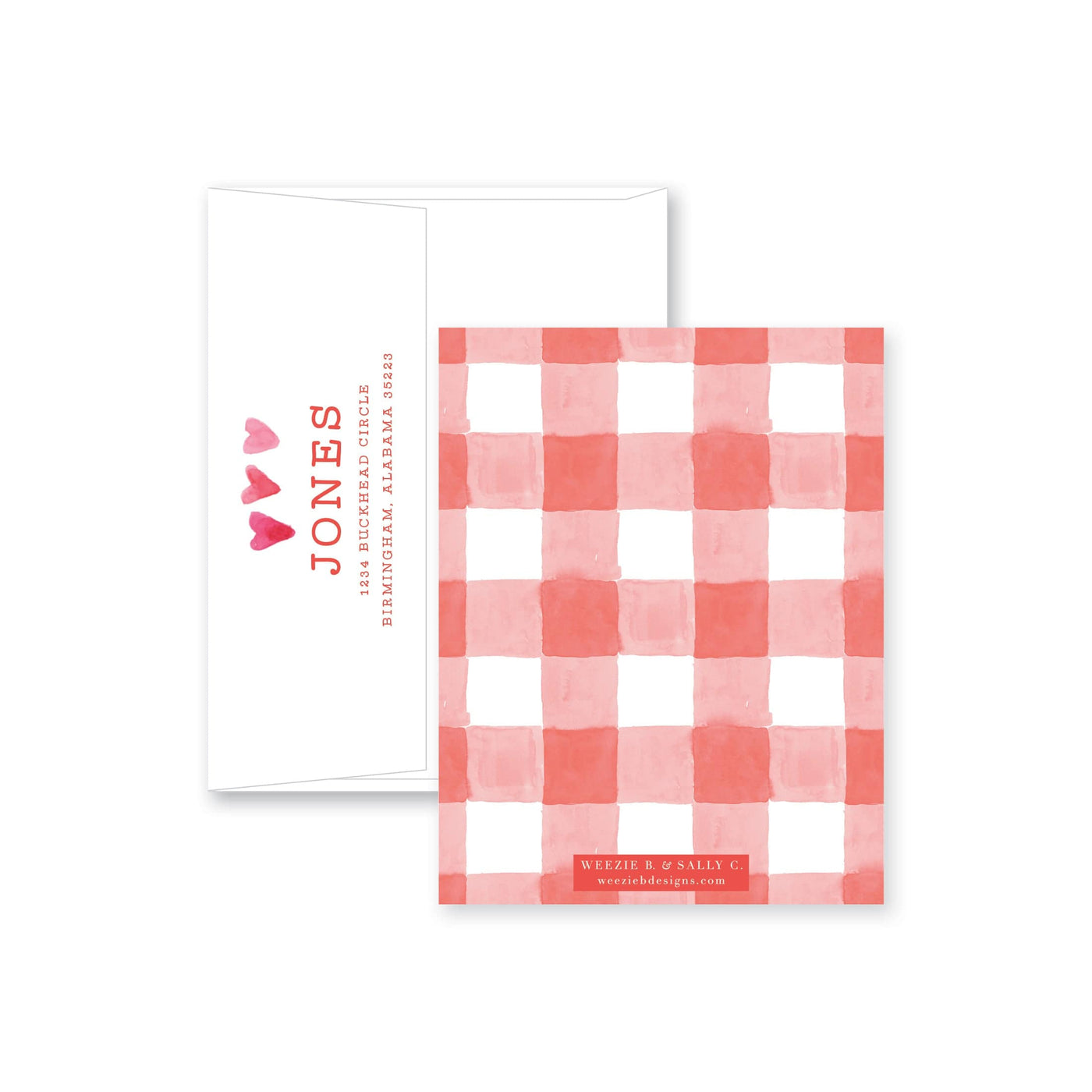 Watercolor Hearts Valentine Greeting