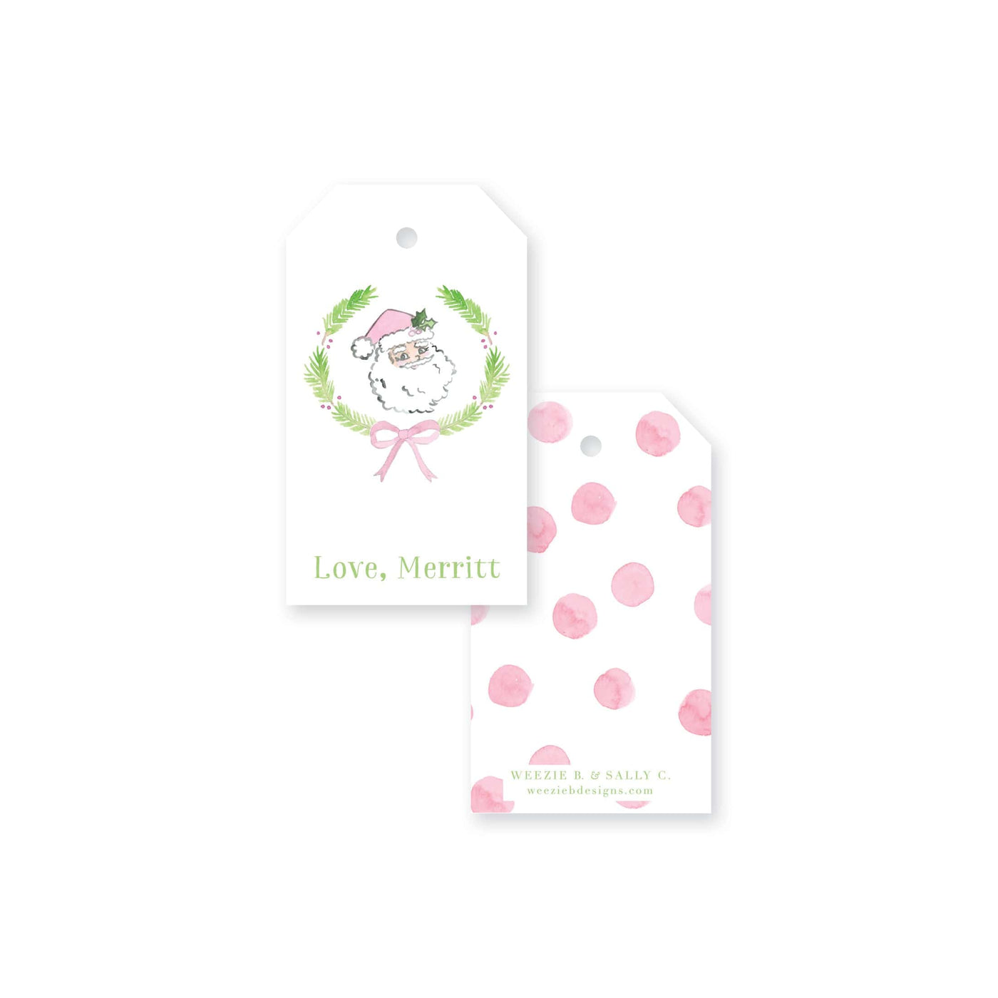 Vintage Santas Christmas Gift Tag