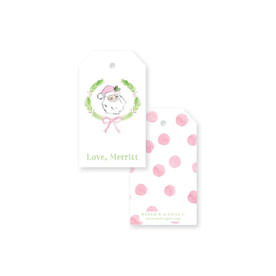 Vintage Santas Christmas Gift Tag