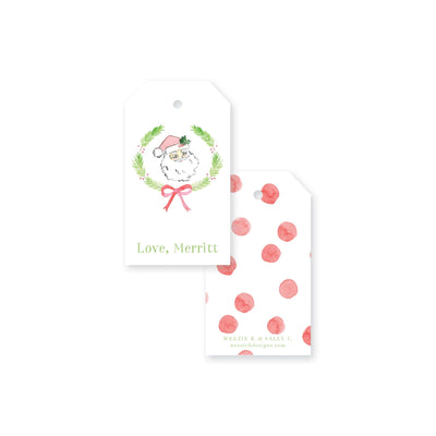 Vintage Santas Christmas Gift Tag