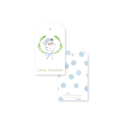 Vintage Santas Christmas Gift Tag