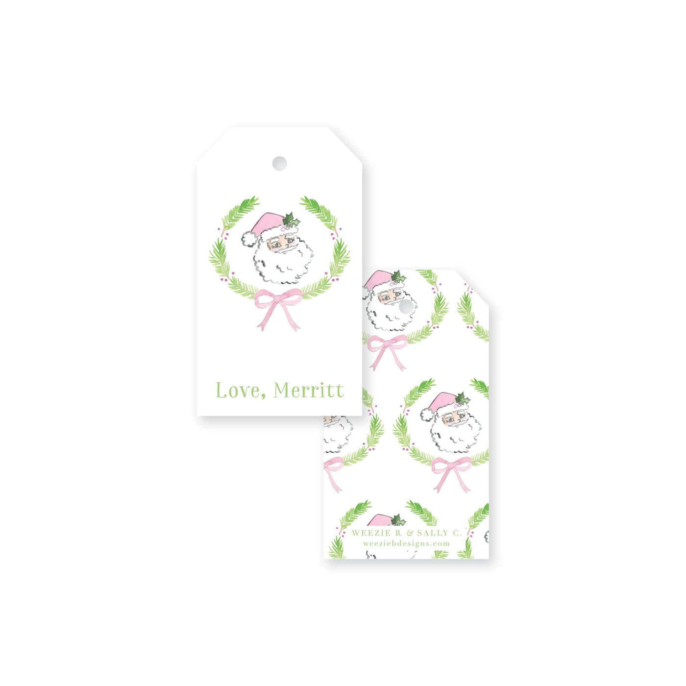 Vintage Santas Christmas Gift Tag