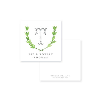 Watercolor Laurel Calling Card