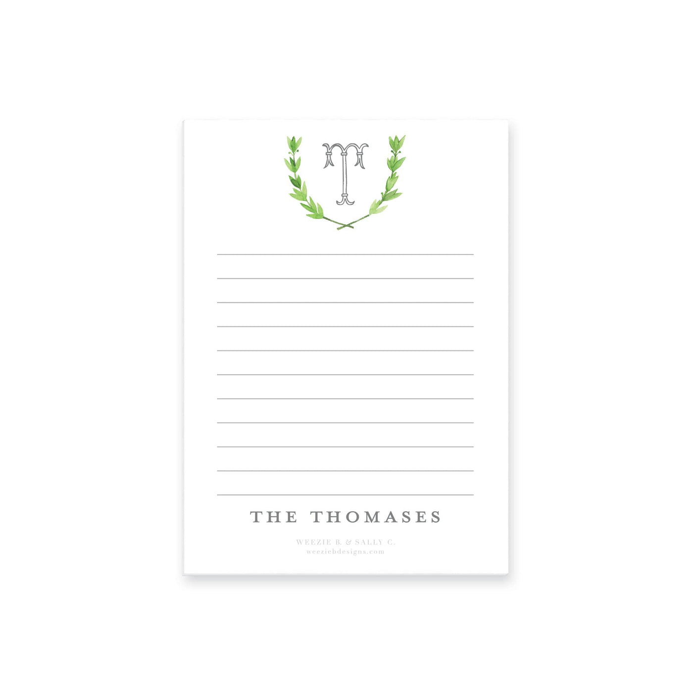 Watercolor Laurel Notepad