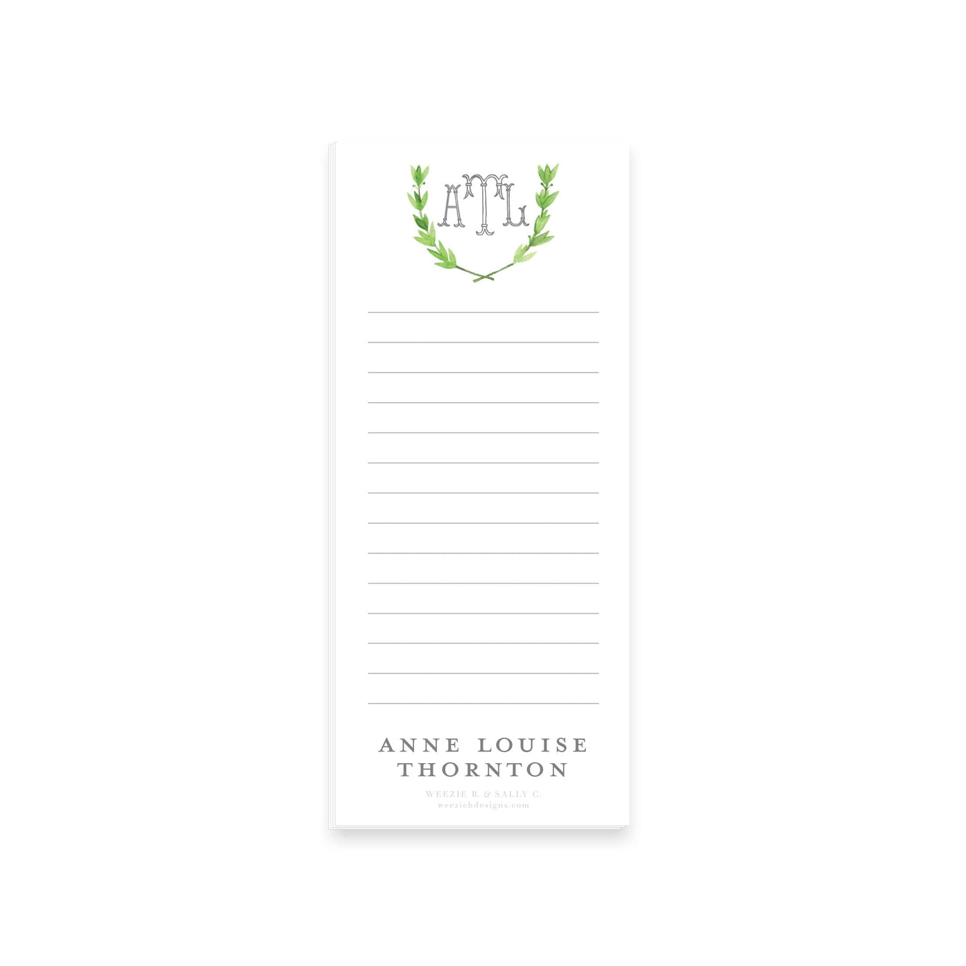 Watercolor Laurel Notepad