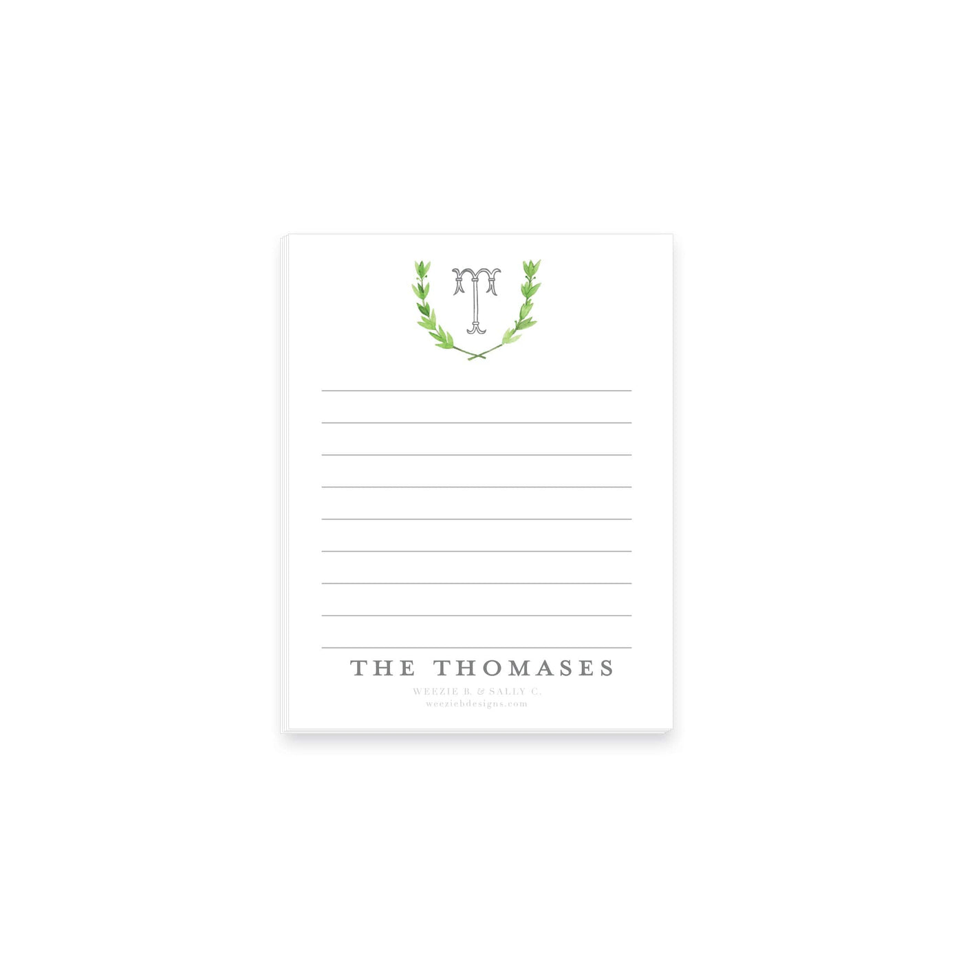 Watercolor Laurel Notepad
