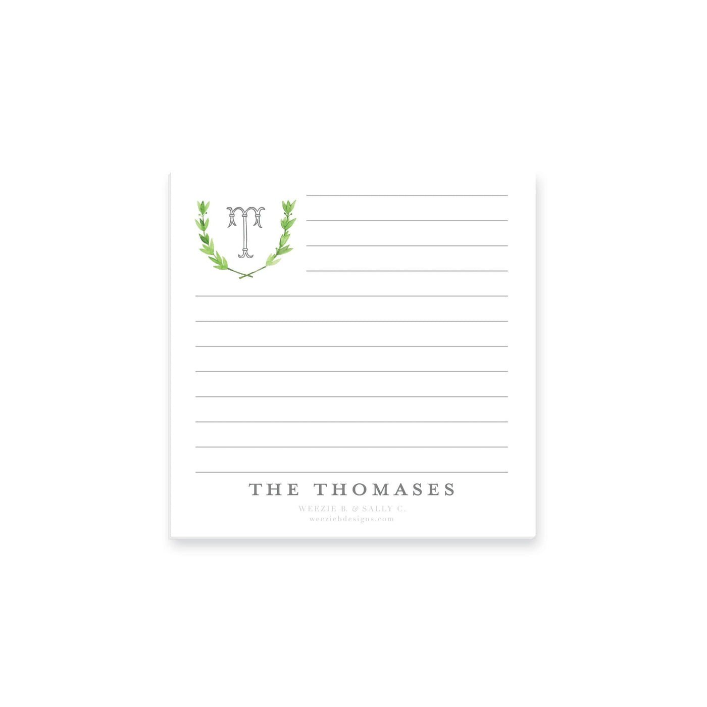 Watercolor Laurel Notepad