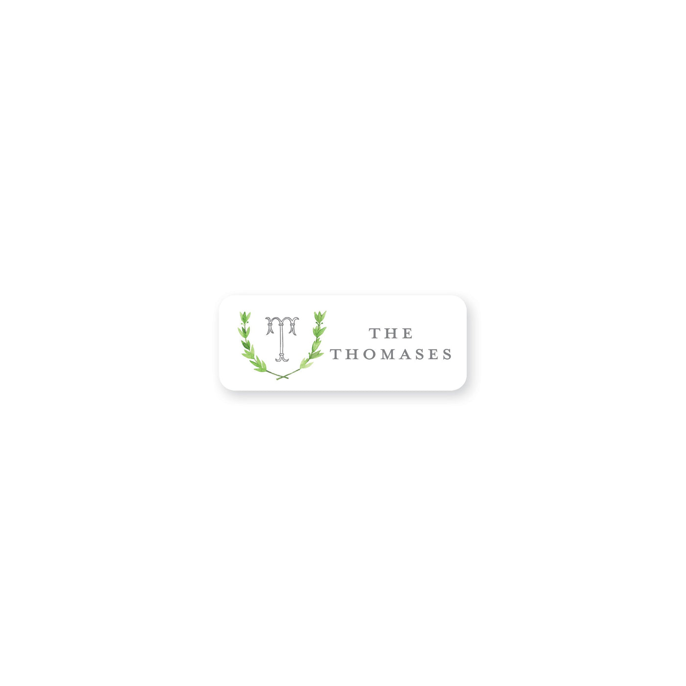 Watercolor Laurel Permanent Stickers