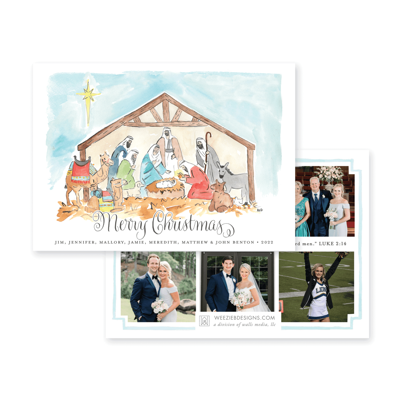 Watercolor Nativity Horizontal