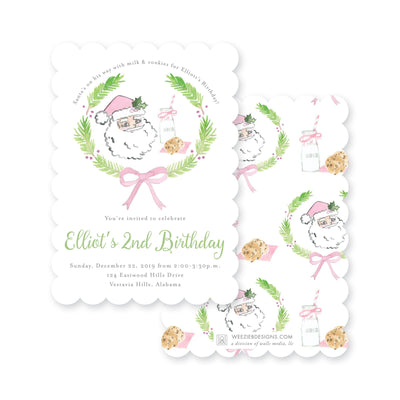 Weezie B. Designs | Cookies & Milk with Santa Invitation