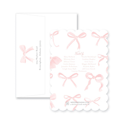 Bows In Watercolor Baby Shower