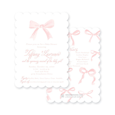 Bows In Watercolor Baby Shower