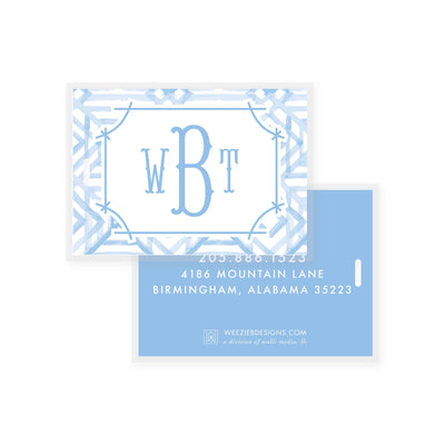 Weezie B. Designs | Watercolor Bamboo Bag Tag