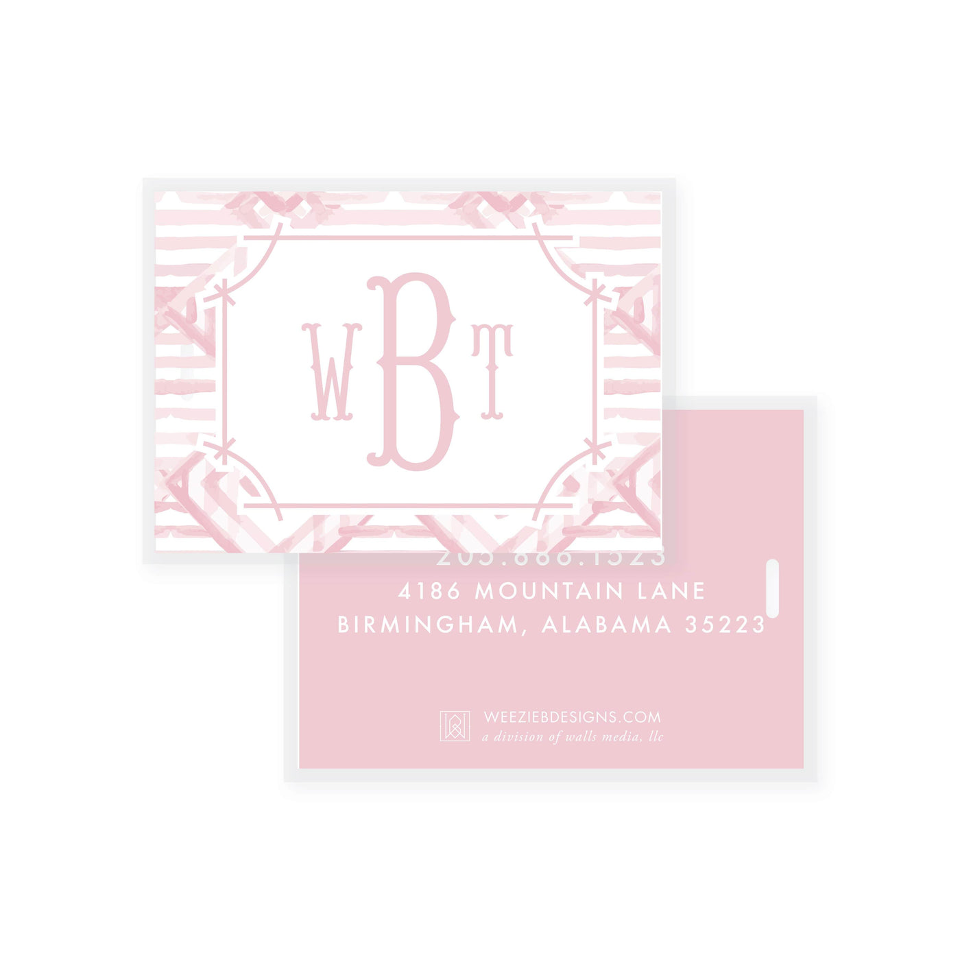 Weezie B. Designs | Watercolor Bamboo Bag Tag