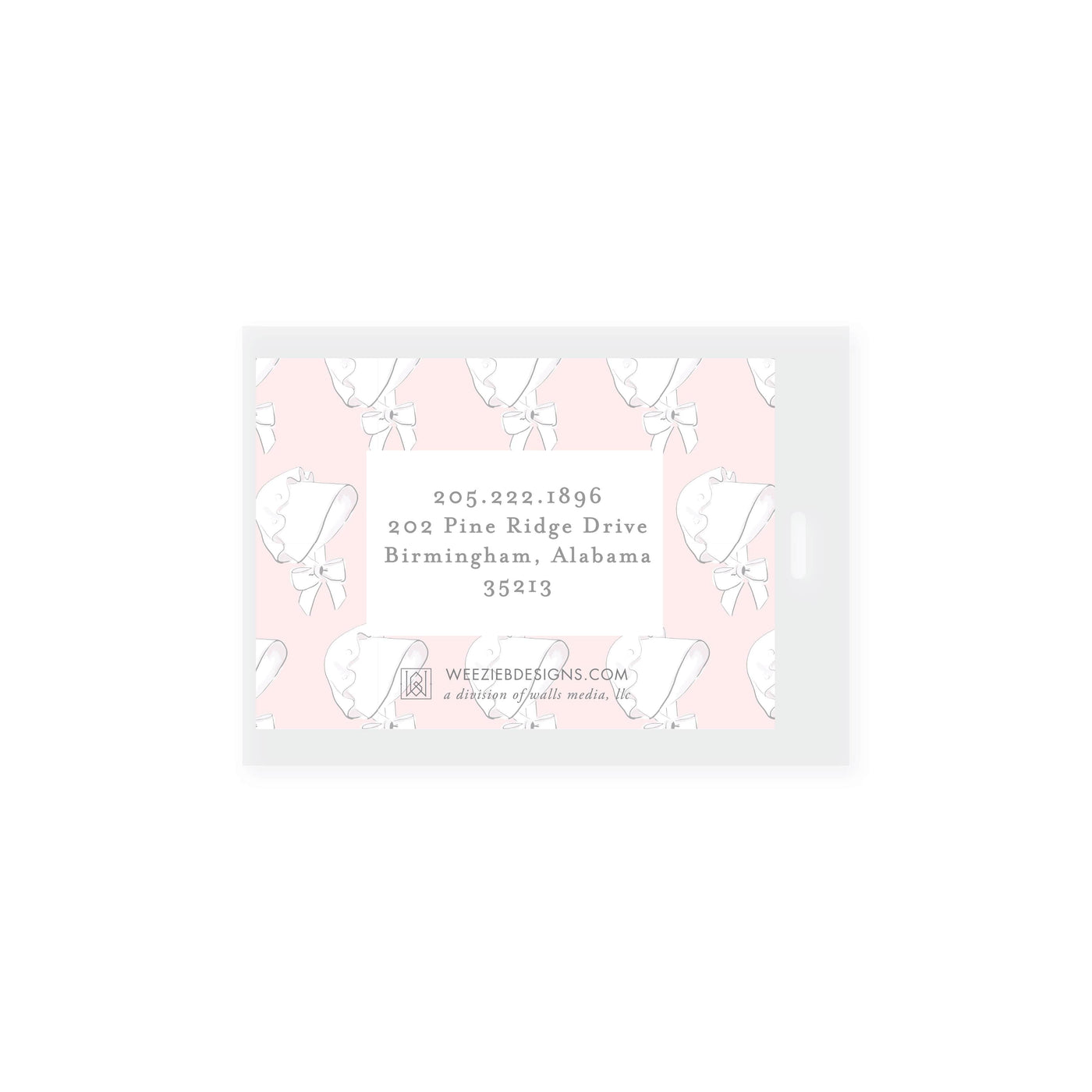 Baby Bonnet Bag Tag (2 min)