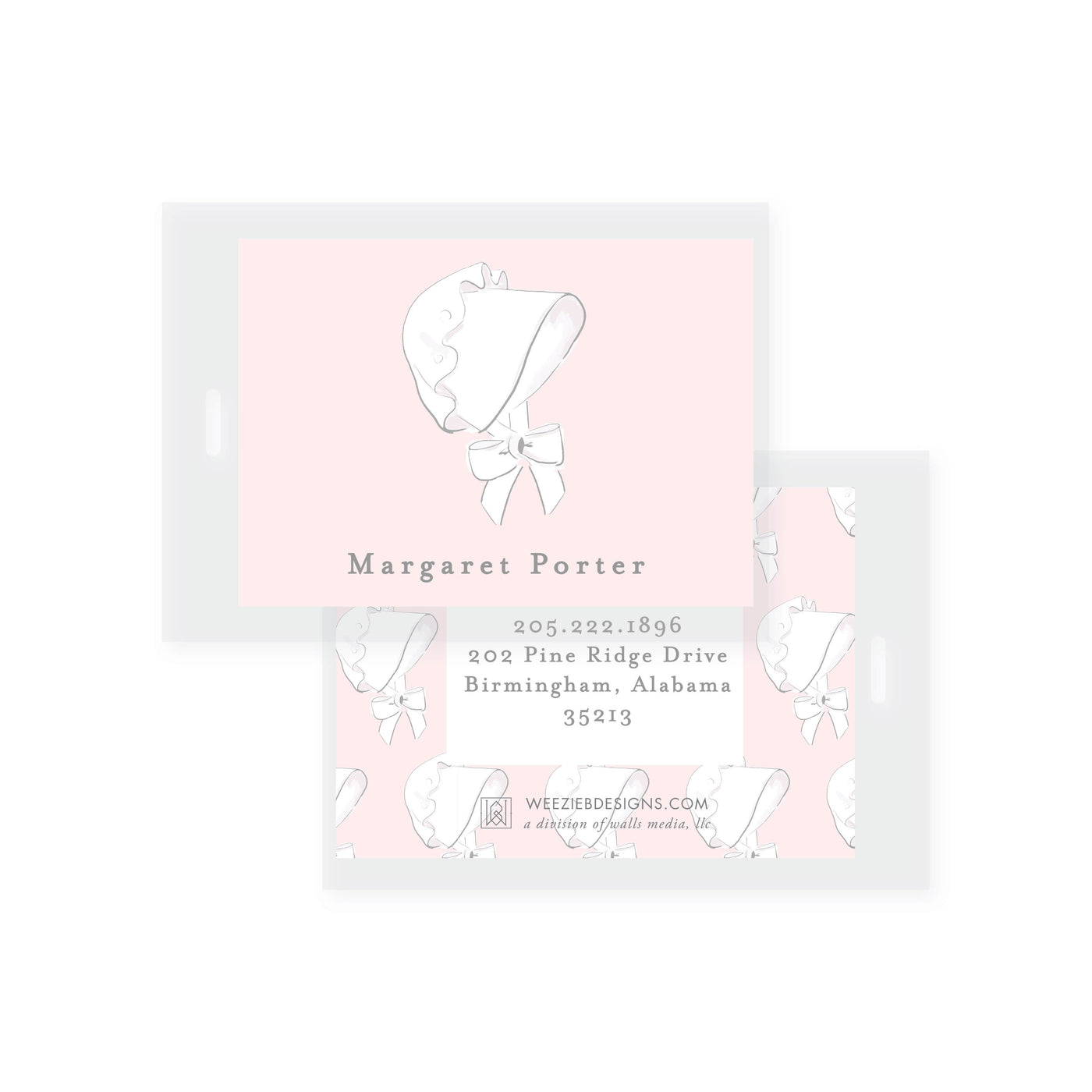 Baby Bonnet Bag Tag (2 min)
