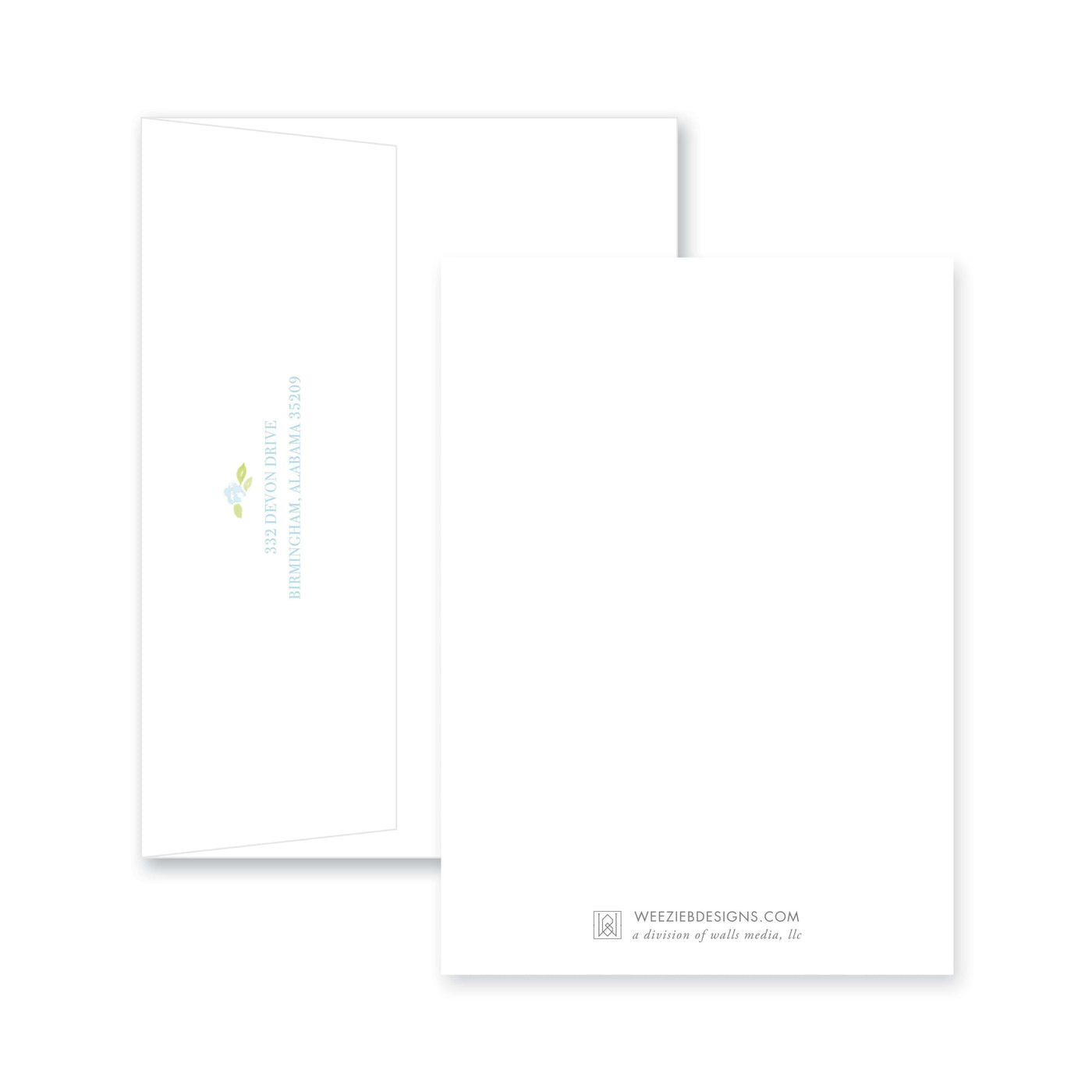Weezie B. Designs | Watercolor Floral Cross Baptism Invitation