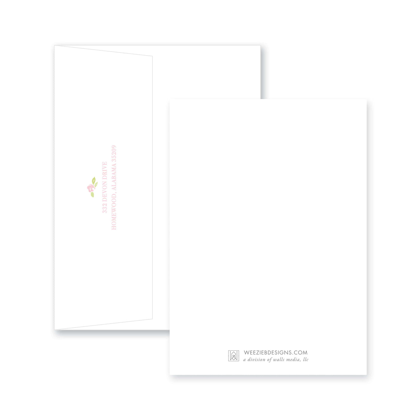 Weezie B. Designs | Watercolor Floral Cross Baptism Invitation