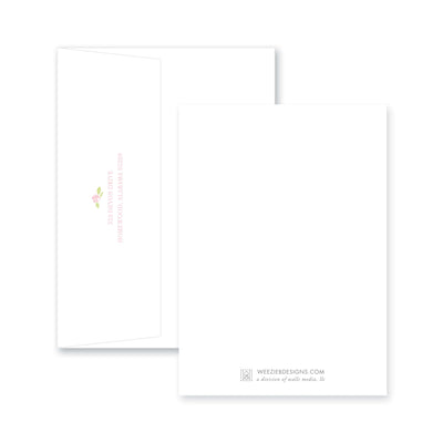 Weezie B. Designs | Watercolor Floral Cross Baptism Invitation