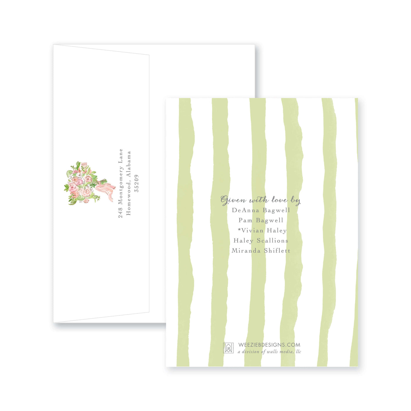 Weezie B. Designs | Bridal Bouquet Bridal Shower Invitation