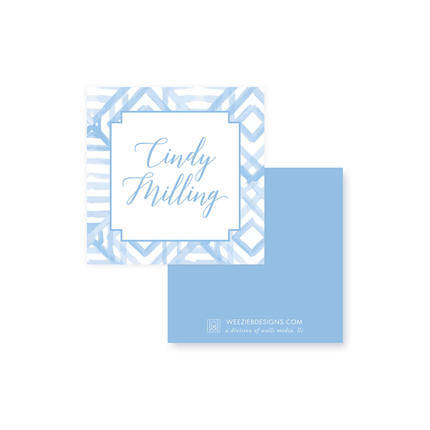 Weezie B. Designs | Watercolor Bamboo Calling Card
