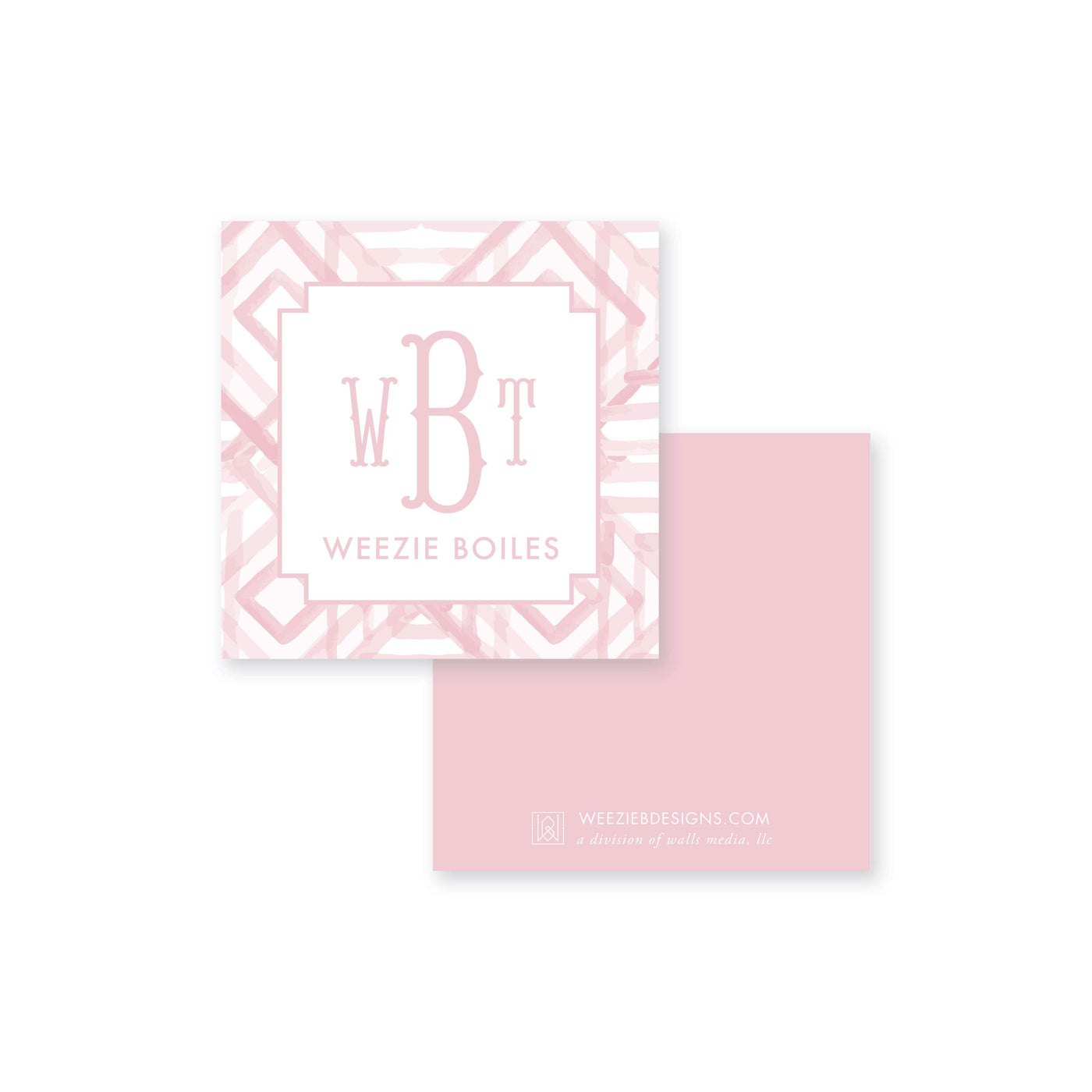 Weezie B. Designs | Watercolor Bamboo Calling Card