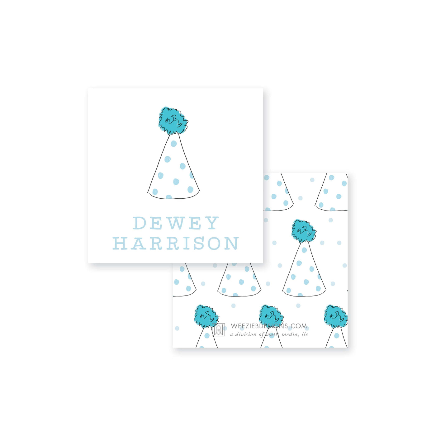 Weezie B. Designs | Party Hats Calling Card
