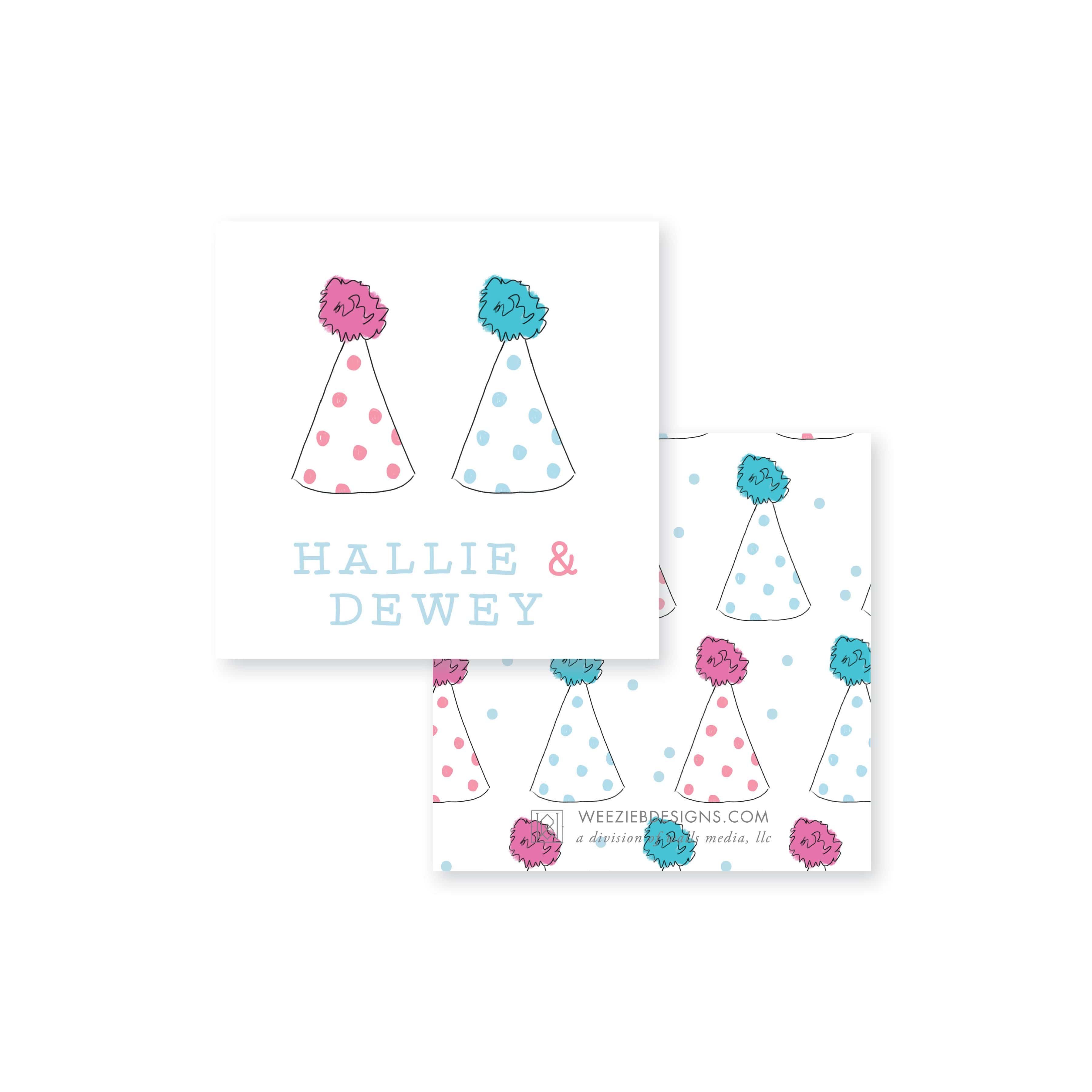Party Hats Calling Card – Weezie B. Studio