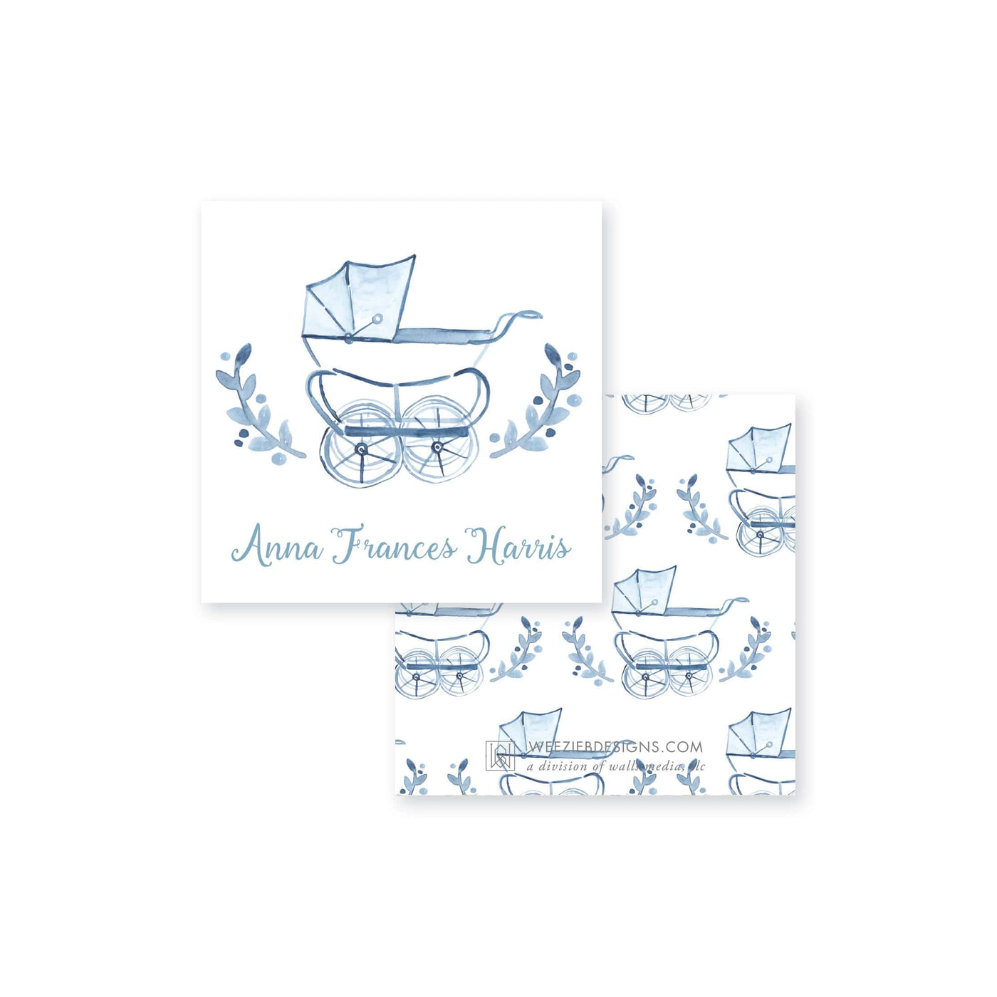 Prim Pram Calling Card