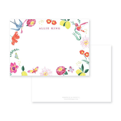 Butterfly Garden Flat Note Card