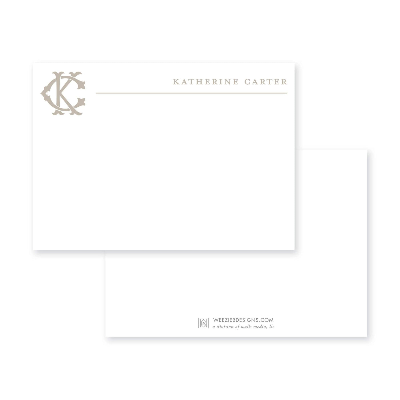 Fine Line Flat Note Card