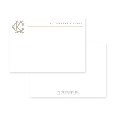 Fine Line Flat Note Card
