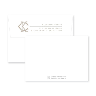Fine Line Flat Note Card