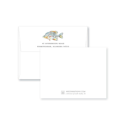Watercolor Fish Flat Note Card