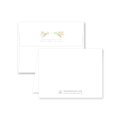 Weezie B. Designs | Sweet Watercolor Wreath Folded Note Card