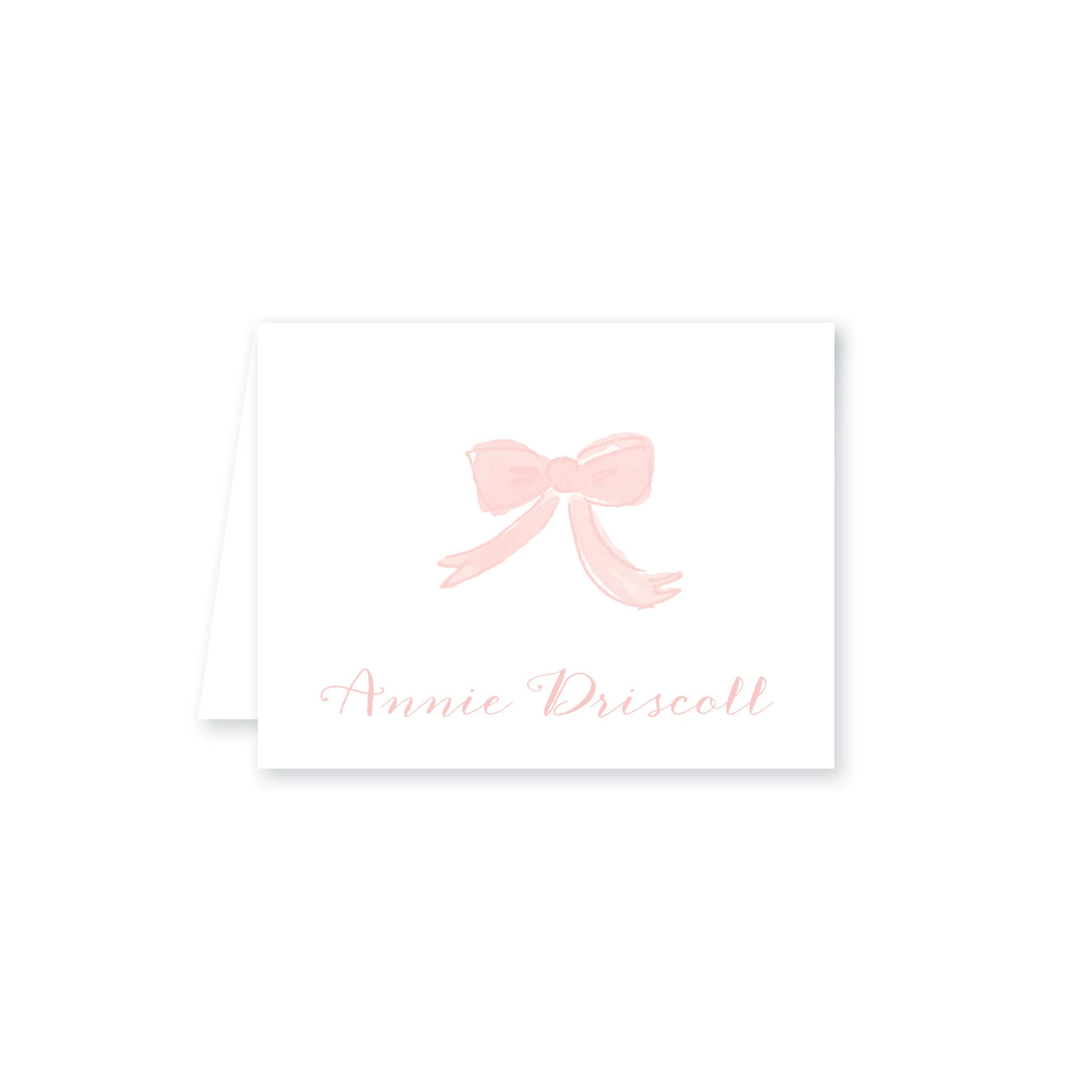 Weezie B. Designs | Watercolor Bow Personalized Folded Note Card