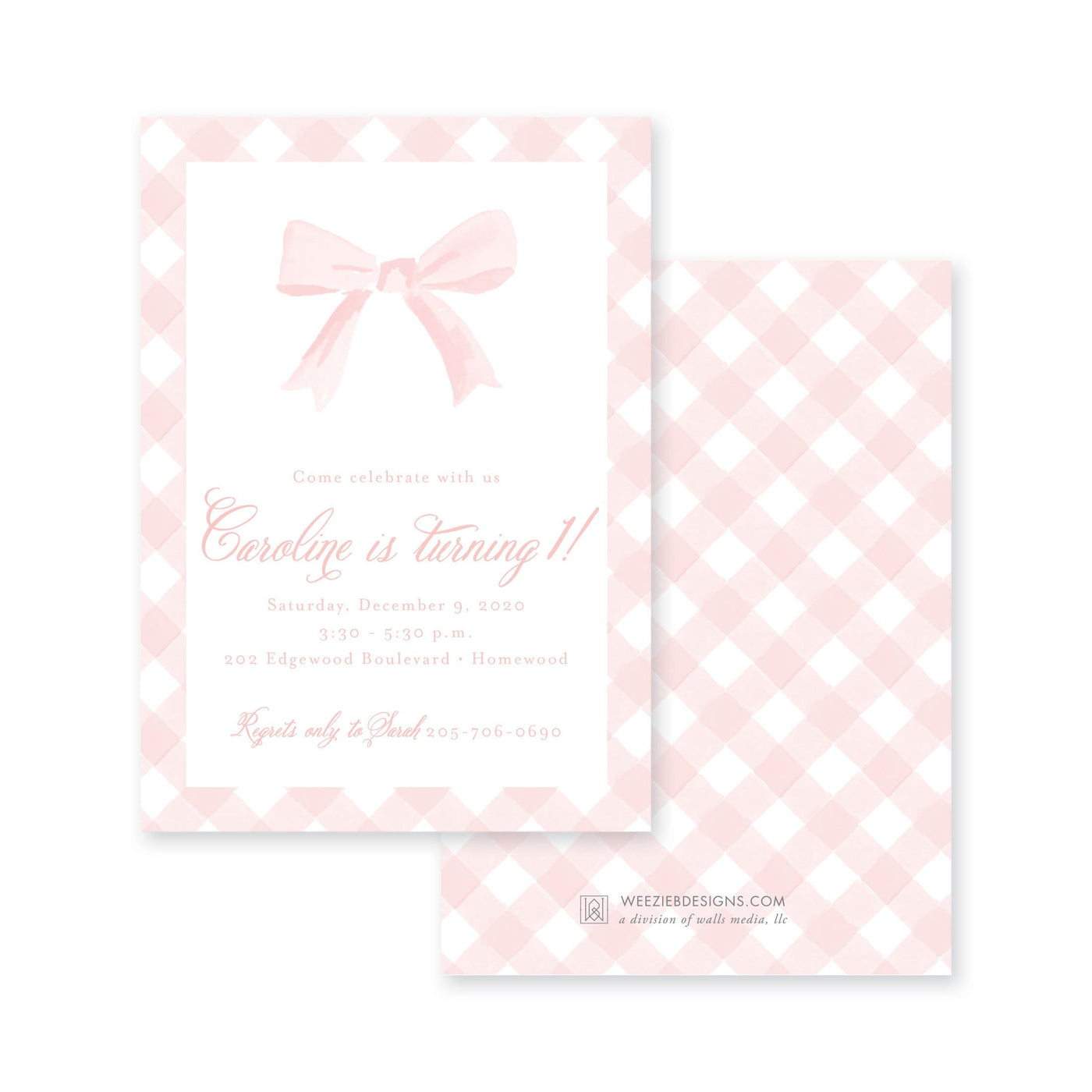 Sweet Bow Watercolor Birthday