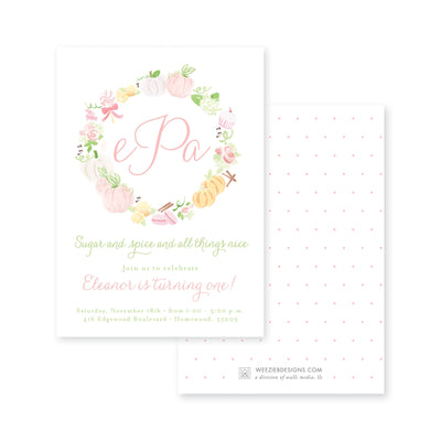 Weezie B. Designs | Sugar and Spice Birthday Invitation