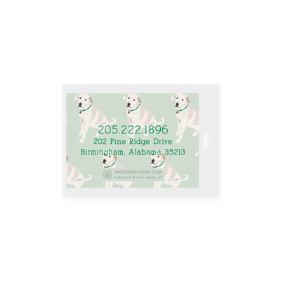 Weezie B. Designs | White Lab Bag Tag