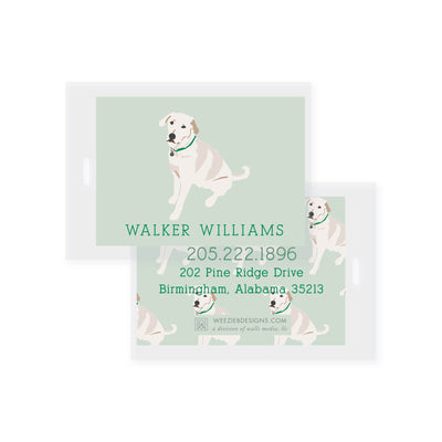 Weezie B. Designs | White Lab Bag Tag